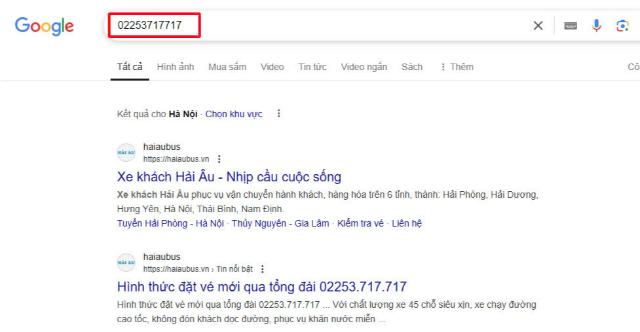 Tra cứu số điện thoại bàn trên Google