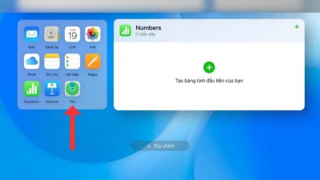 Chọn tính năng tìm