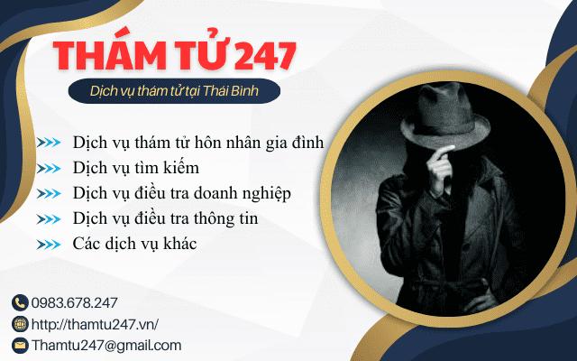 Các loại hình dịch vụ thám tử tại Thái Bình của Thám Tử 247
