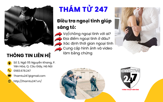 thám tử theo dõi ngoại tình: Thám tử 247 và sự chuyên nghiệp