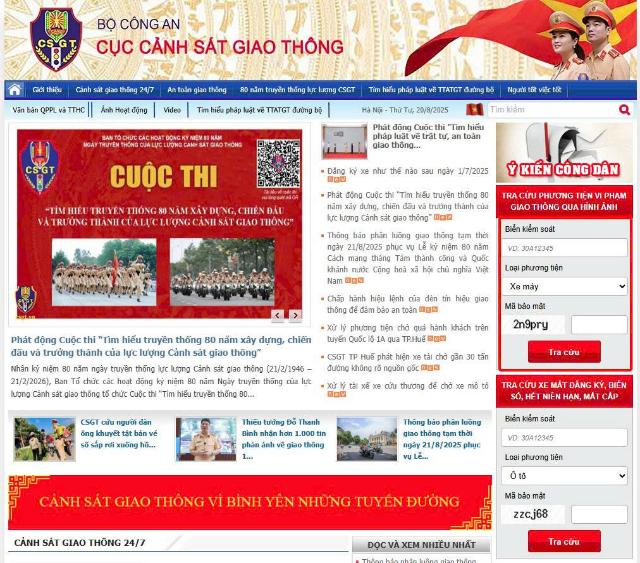 Tìm tên chủ xe bằng cục cảnh sát giao thông