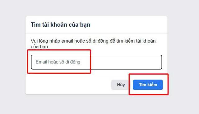 Nhập thông tin Email hoặc số di động